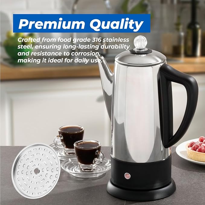 3.8″ Diameter 44199 Stainless Steel Percolator Basket Lid Cover for Presto 0281103 0281104 0281105 Percolator Coffee Pot Replacement Parts