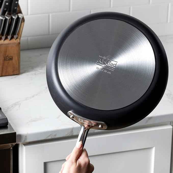 All-Clad HA1 Expert Hard Anodized Nonstick Cookware Set (13 Piece) Pots, Frying Pans, Dishwasher-Safe, Oven-Safe Up to 500°F Compatible with All Stovetops (Gas, Electric & Induction) - Black