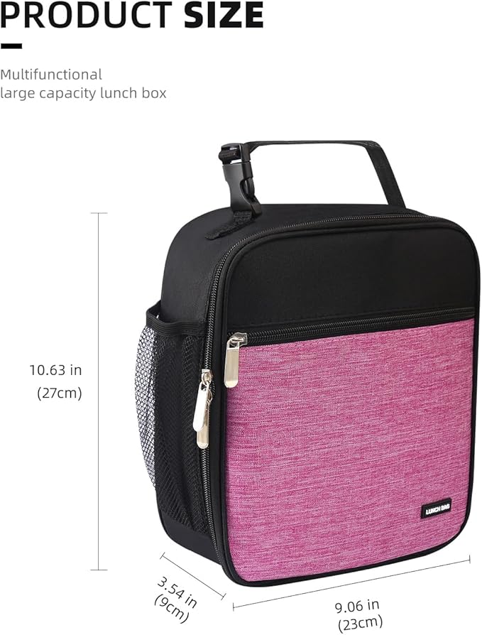 Lovoeo Lunch box Lunch bag for men women Insulated Lunchbox Lunch bags for Work Picnic Travel (Thicken purple)