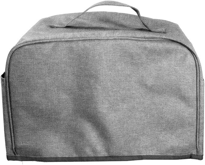 FLR Large 4 Slice Toaster Cover with Pockets, Dust-proof & Oil Proof, Fit Most Large Toasters (Grey, 16' x 7.5' x 8')