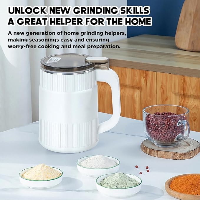 Electric Coffee Grinder & Spice Grinder, 200W Fast Grinding with Stainless Steel Blades 500ML | for Coffee Beans, Nuts, Seeds | Dry Food Mill | Mini Kitchen Grinder With handle