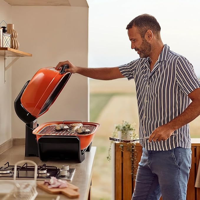 Electric Grill, Techwood 3-in-1 Indoor Grill Fish Roaster, Odor-Free 3-Layer Filter Korean BBQ Grill, Timer Control Knob, Double Sided Heating, Roast, Toast, Grill & More for Parties & Everyday Meals