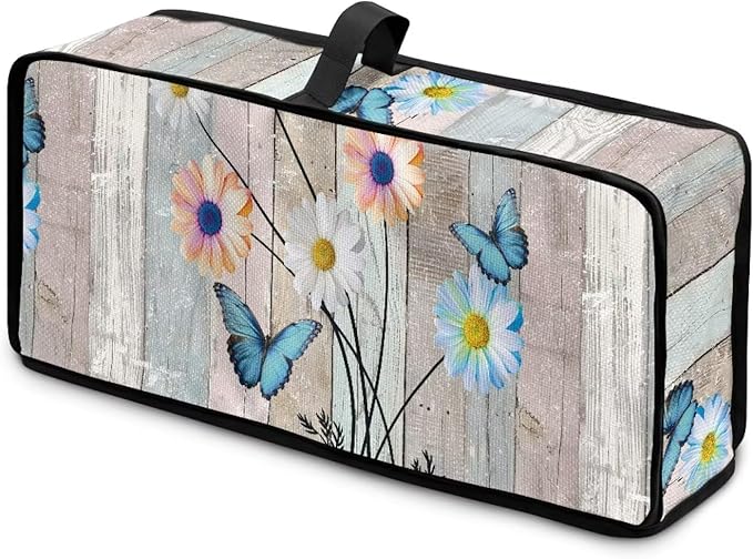Slim Toaster 2 Slice Compact Thin Cover for 2 Slice Slim Toaster, Butterfly Daisy Dust Covers for Kitchen Appliances, Easy to Fold and Carry Water-Resistant