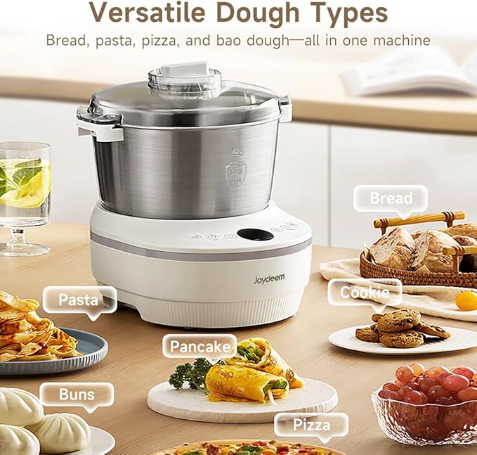 Joydeem Electric Dough Maker with Ferment Function, 5.3Qt Dough Mixer Machine, Perfect for Bread Pizza Roti Dumpling Dough & Sourdough, HMJ-A501