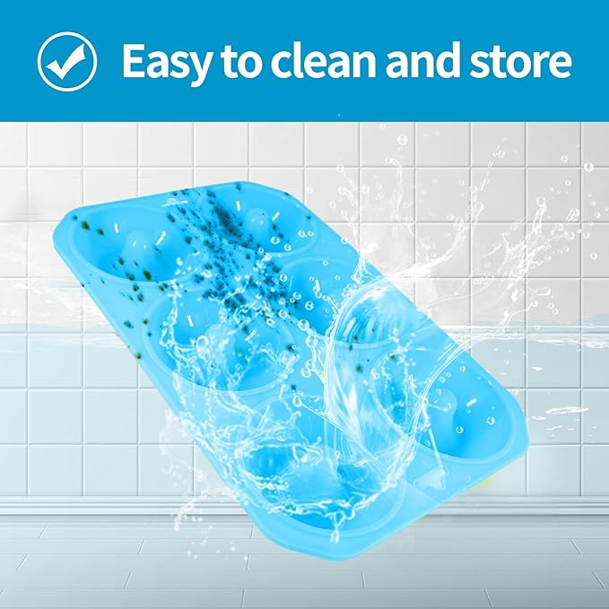 Silicone Donut Pans, Mini Silicone Baking Molds Donut Pans for Baking Tasty Donuts, Bagels, Cakecups and More (2-Blue)