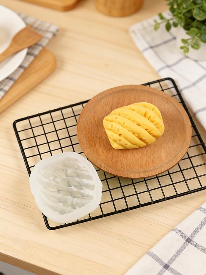 Pineapple Silicone Mold – 2 Pcs Silicone Fruit Mold for Chocolate, Fondant, Candle, Resin & Cake Decor, 3D Fruit Soap DIY Baking Tool for Parties & Gifts (Pineapple)