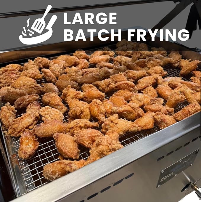 12 Gallon Deep Fryer or Cajun Crawfish Boiler Cart | Multi Purpose | Basket Lift | Portable 4 Wheels | Stainless Steel | Outdoor Propane Frying for Chicken Fish Turkey | Seafood Boil | Patent Pending