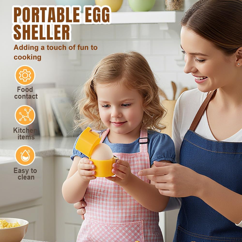 2026 New Egg opener, Egg Shell Separator for Raw Eggs Gadgets Cracker Tool, Upgrade Stainless Steel Egg Cutter Egg Cracker Tool Multifunctional Egg Cutter Multipack (1, Yellow)