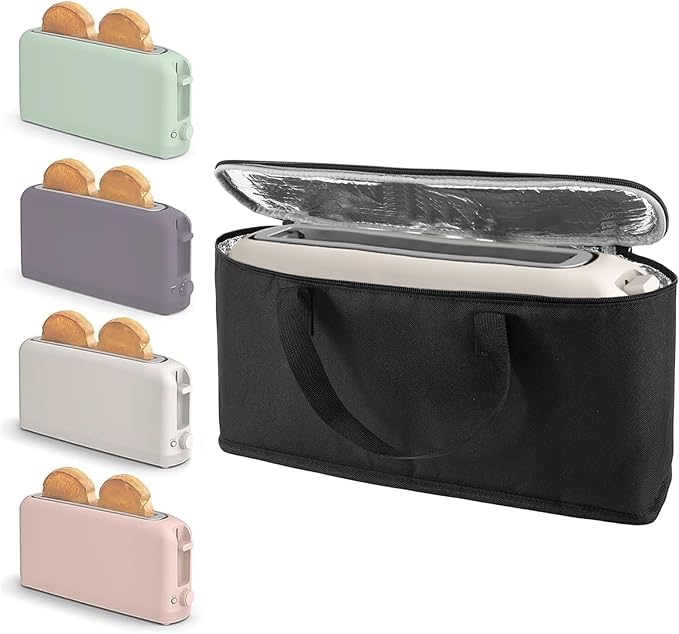 Carrying Bag for Bella 2 Slice Slim Toaster,Heat-Resistant Waterproof Heavy Protection Cover Bags with Handle,Aluminum Foil Lining,for Bella 2 Slice Slim Toaster Women/Mother's Day Gift