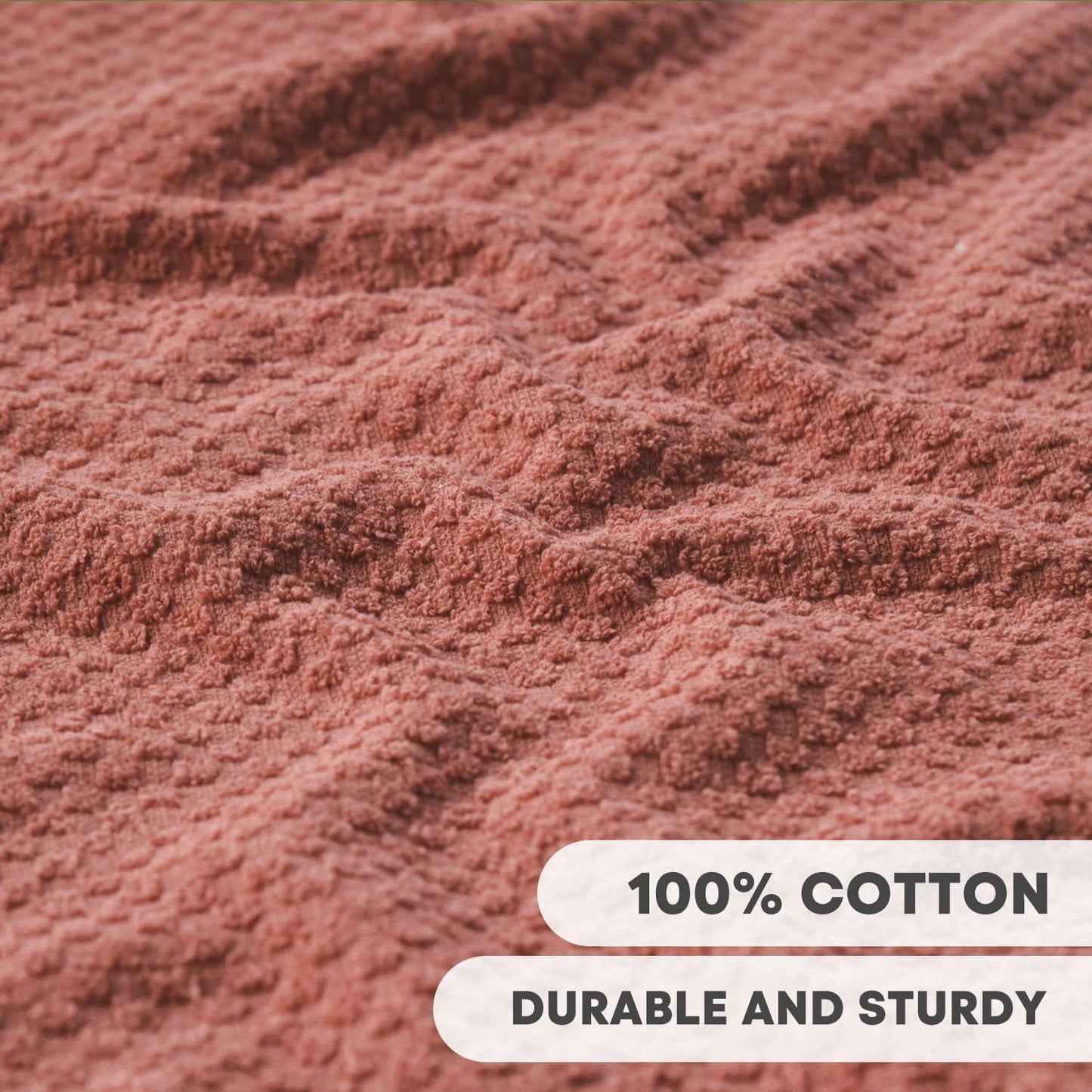 Artoid Mode Ring Spun Cotton Red Dishcloth Kitchen Towels, 12x12 Inch Ultra Soft Absorbent Quick Drying Household Cleaning Kitchen Rags Set of 6