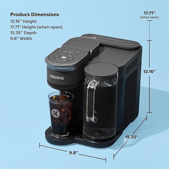 Keurig K-Brew+Chill Iced or Hot Single-Serve K-Cup Coffee Maker with MultiStream and QuickChill Technology, 70oz. Removable Reservoir
