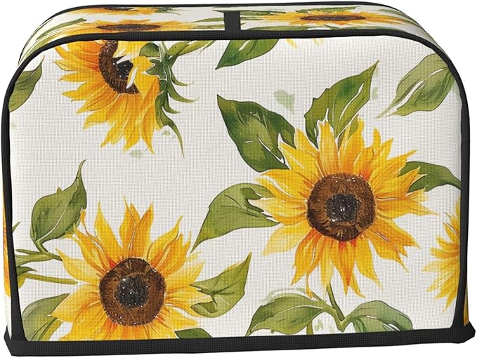 Sunflowers Toaster Cover 2 Slice, Dust-Proof, Polyester, Water Resistant