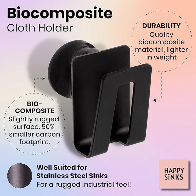 Magnetic Sponge Holder - Kitchen Sink Organizer - Ideal for Kitchen Organization & Accessories - Sink Sponge Holder (Biocomposite)