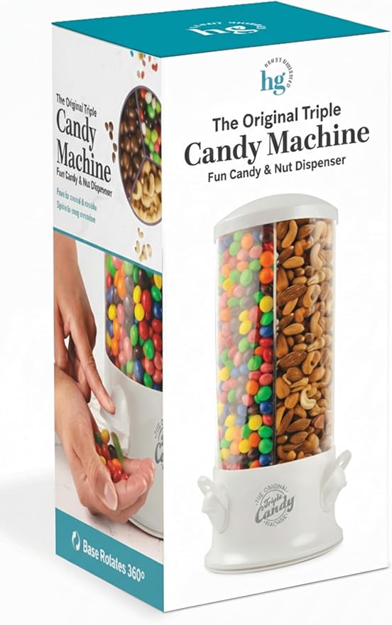 Handy Gourmet Original Triple Candy Machine-Fun Candy & Nut Dispenser-New & Improved (Almond Cream), Standard (JB8450AL)