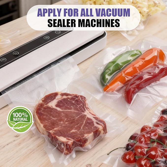 CAREGY Vacuum Sealer Bags 400 Pint 6" x 10" with BPA Free for Food Storage Meal Prep or Sous Vide