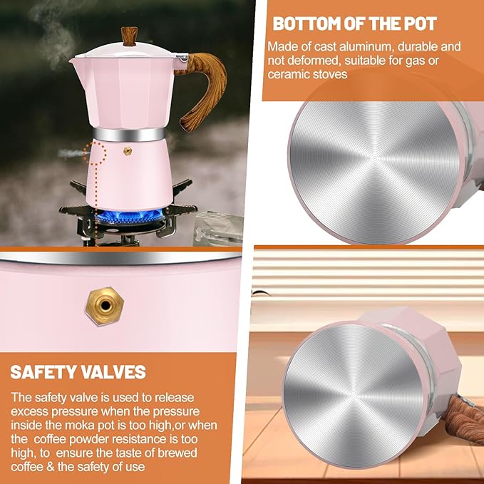 12 Cup Aluminum Espresso Stovetop Moka Pot Express Coffee Maker Percolator Italian Classic Mocha Coffee Machine for Italian and Cuban Cafe Brewing for Home & Camping 600ml 20oz