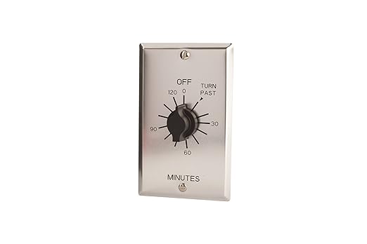 C Series Commercial Style Spring Wound Auto Off In-Wall Time Switch, 2 Hours Timer Length, SPST Switch Type