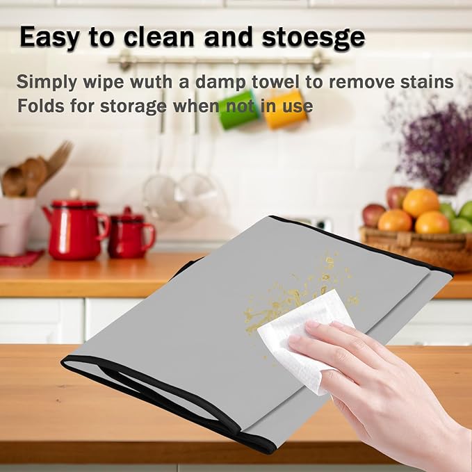 Toaster Cover Heavy Duty Heat-Resistant Waterproof Protective Cover Case Compatible with Mueller UltraToast Toaster 4 Slice MT-110ss/Elite Gourmet ECT-3100 Long Slot 4 SliceToaster (Grey)