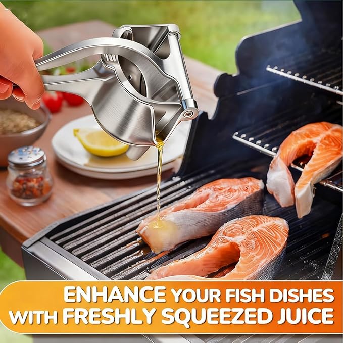 Hand Juicer Squeezer, Aluminum Alloy Fresh Fruit Juice Extractor, Fruit Juice Handheld Press Squeezer with Seed Filter, Heavy Duty Manual Hand Press Juicer for Orange Pomegranates Apple Lemon Lime (1)