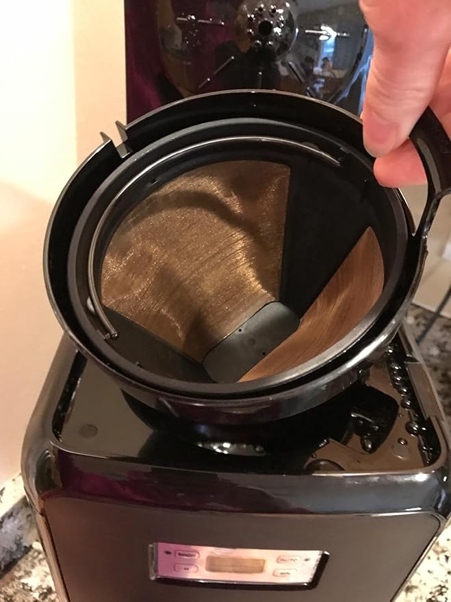 NRP Taller #4 Gold-tone Permanent Coffee Filter Compatible for KRUPS SAVOY, Braun, DeLonghi 12 cup Coffeemaker & More