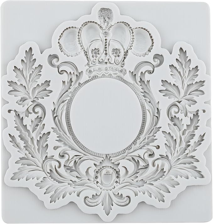 Baroque Frame Fondant Silicone Molds For Cake Decoration Cupcake Topper Candy Polymer Clay Chocolate Gum Paste Set of 4