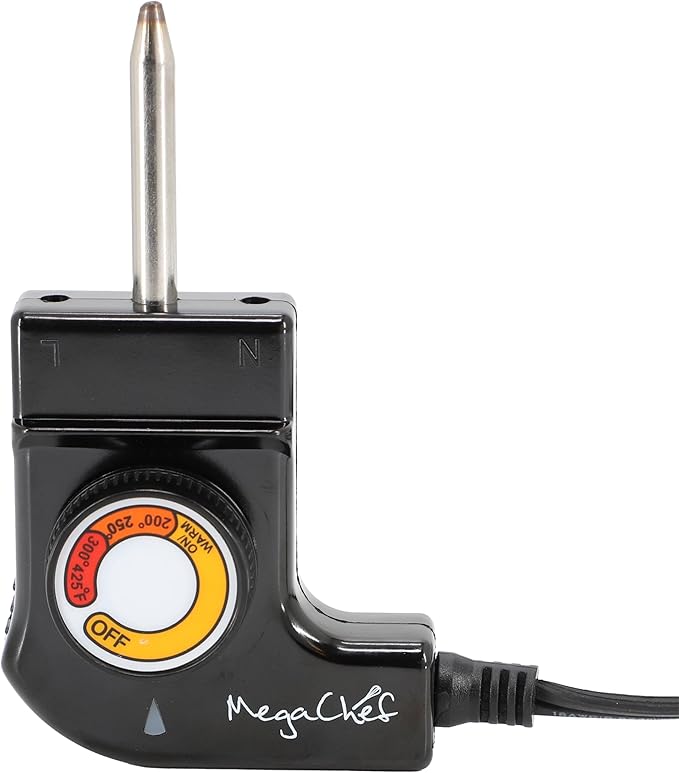MegaChef Electric Grill with Non-Stick Coating & Adjustable Temperature Control, Versatile Small Kitchen Appliance (11.81 Inch Grill)