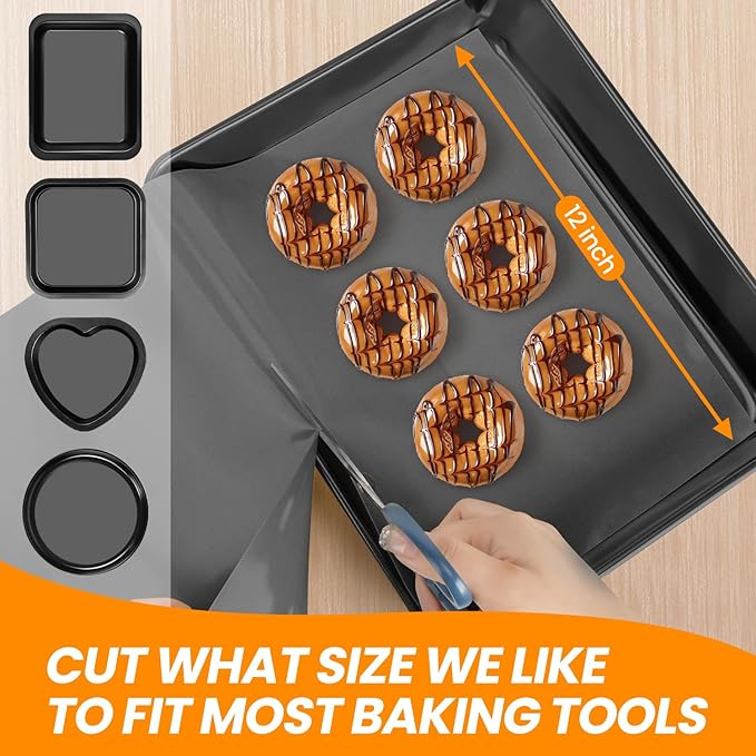 Oven Liner for Bottom of Oven + Cut to Size Silicone Baking Mat Roll