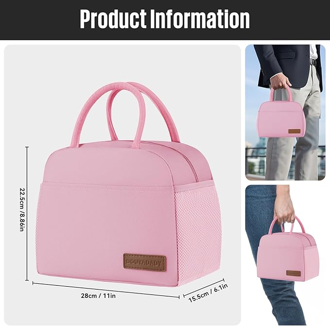douyadady Lunch Bag Women/Men Lunch Box Women/Men (pink)