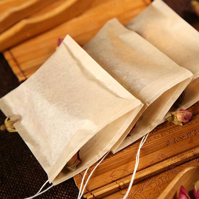 NEPAK 600 Pcs Disposable Tea Bags with Drawstring,Tea Filter Bags,Empty Tea Bags for Loose Leaf Tea(2.36 x 3.15 inch)