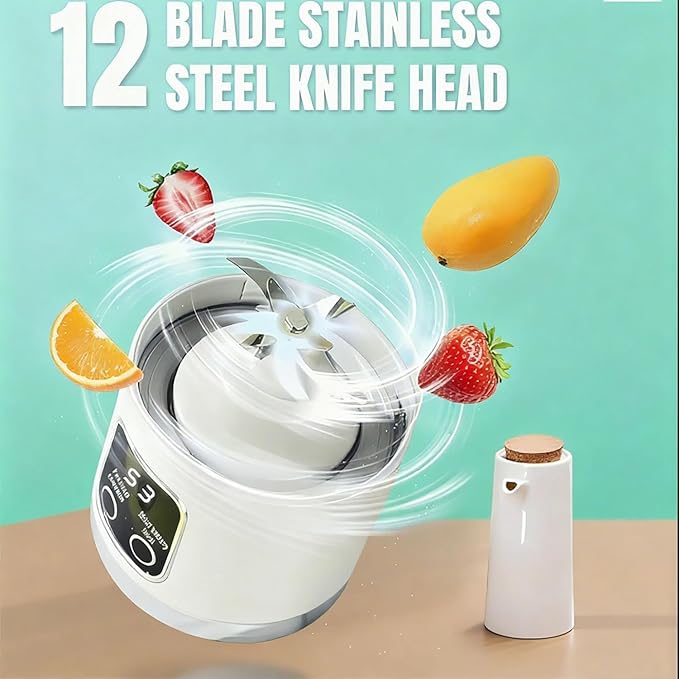 Digital Multimode Juicer Blender - Smart Led Display, Portable Usb Personal Electric Blender, Juicer Shakes And Smoothies Blender For Smoothies Liquid Diet, Shakes, Leak Proof Design (2PC-E)