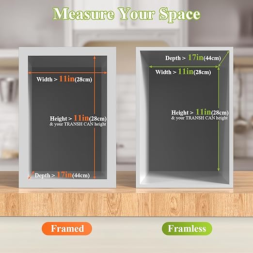 Pull Out Trash Can Under Cabinet Shelf, Under Cabinet Trash Cans Pull Out Kit with Soft-Close Slides,Door Mounting Under Sink Trash Can Slider for Kitchen,Fits Up to 40 Qt(Can Not Included)