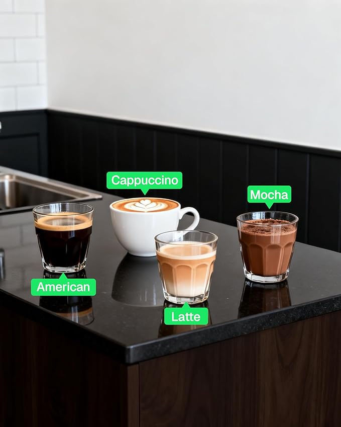 HBN Espresso Machine, 3.5Bar Cappuccino & Latte Maker, 2-4 Cup Stainless Steel Coffee Machine with Milk Frother, 800W Espresso Machine Maker with Steamer, Compact Coffee Maker for Home and Office