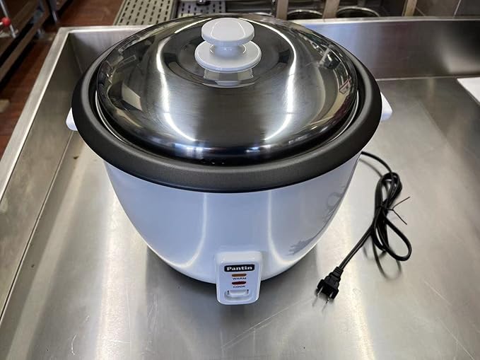 Pantin Commercial Electric Rice Cooker – 16 Cups Raw / 32 Cups Cooked Capacity w/Measuring Cup & Scoop – High-Efficiency Large Rice Cooker Commercial Rice Cooker for Restaurants, Hotels and Catering
