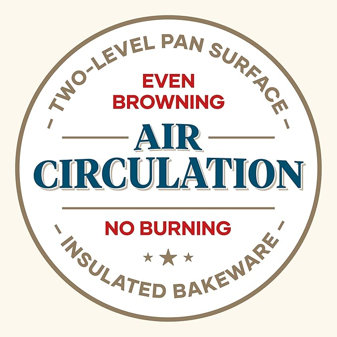 Farberware GoldenBake Bakeware Nonstick Baking Pans/Cake Pan Set, Round, Insulated, Two 8-Inch, Gray