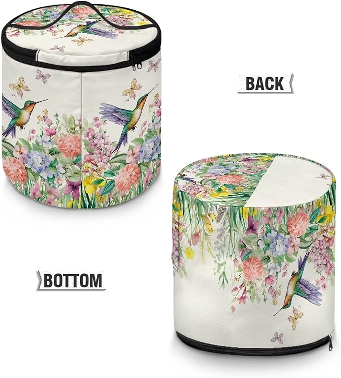 Hummingbirds Electric Pressure Cooker for Picnic Wildflowers Insulation Handbag Accessories Pockets Pressure Cooker Storage Bag Kitchen Decor