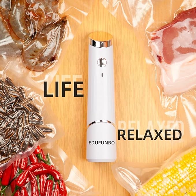 Handheld Vacuum Sealer for Food, Protable Compact Vacuum Sealer (Vacuum Sealers+ 10 Reusable Vacuum Seal Bags)