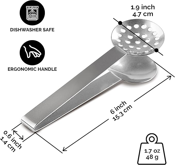 Orblue Stainless Steel Tea-long-handled-strainers 1-Pack