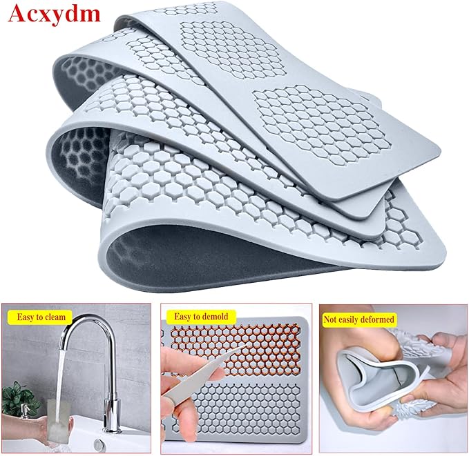 4PCS Honeycomb Mold,Tuile Molds Silicone Honeycomb Baking Mold,Beehive Mold Silicone Fondant Molds 3D Beehive Candy Silica Molds,Chocolate Mold Set Sugar Bees for Cake Decorating