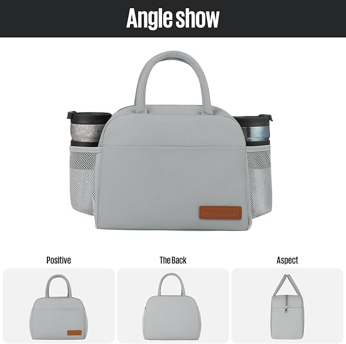douyadady Lunch Bag Women/Men Lunch Box Women/Men (grey)