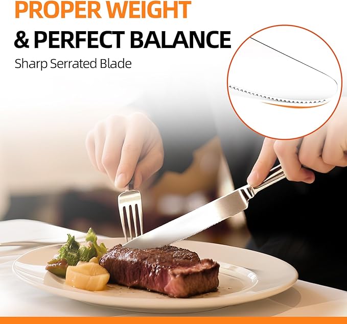 NICE KITCHEN Silverware set for 4,20 Pieces Premium Stainless Steel Silverware set,Mirror Polished Cutlery Set,Flatware Set for 4,Dishwasher Safe,Luster Series