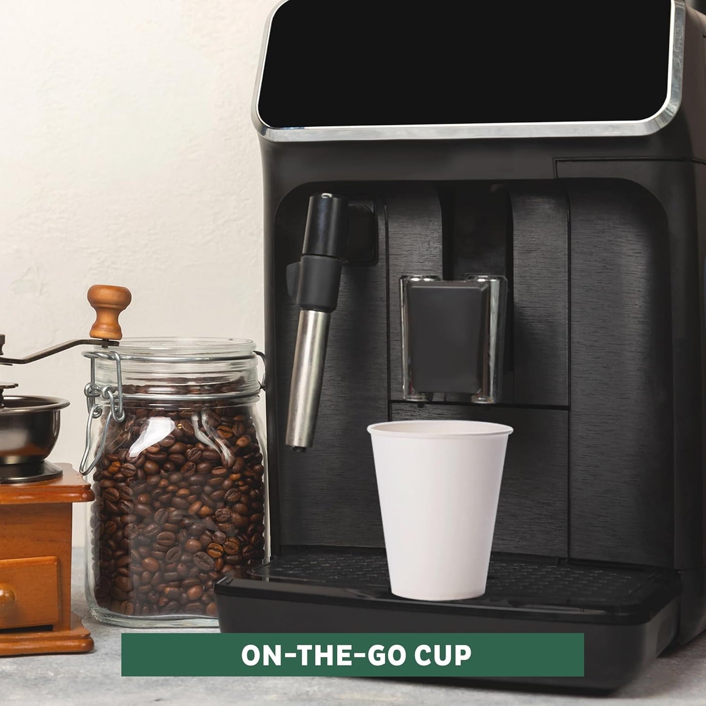 Freshware Coffee Cups 8 oz [100 Pack] Disposable Paper Cups for Hot or Iced Coffee Cup, Slushie Cup, Milkshakes, Smoothies, and Tea