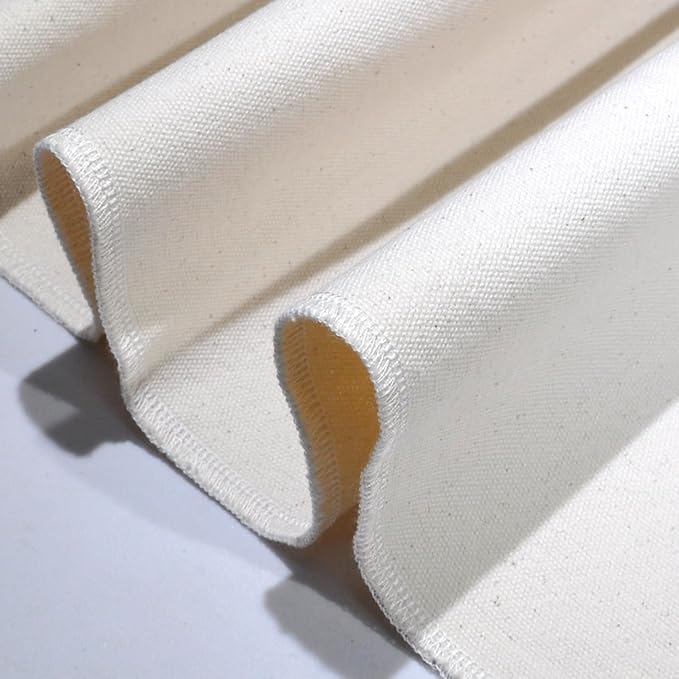 Prutomr Dough Proofing Cloth 35"x26" Large, Professional Heavy Duty Bakers Couche for Bagutter Loaves, 100% Natural Unbleached Cotton Fabric Towel for French Baguettes, Shaping Tool for Bread Baking