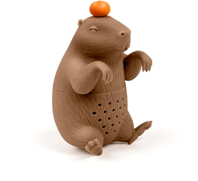 Genuine Fred CAPYBARAHHH Tea Infuser, Cute Capybara Design- For Loose Leaf Tea, Flexible, Easy to Clean Silicone, Fun Gift for Tea Lovers, Clever Kitchen Gadget