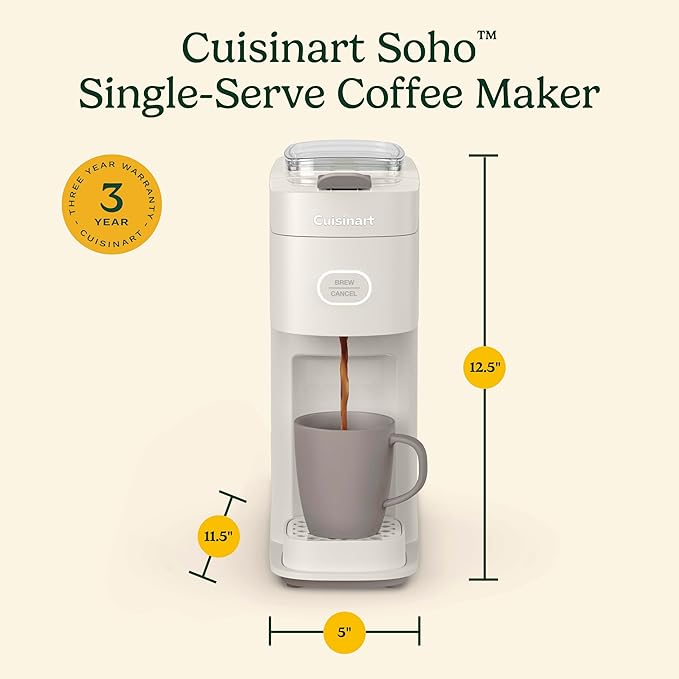 Cuisinart Soho™ Single-Serve Coffeemaker, Truffle, SS-7TR