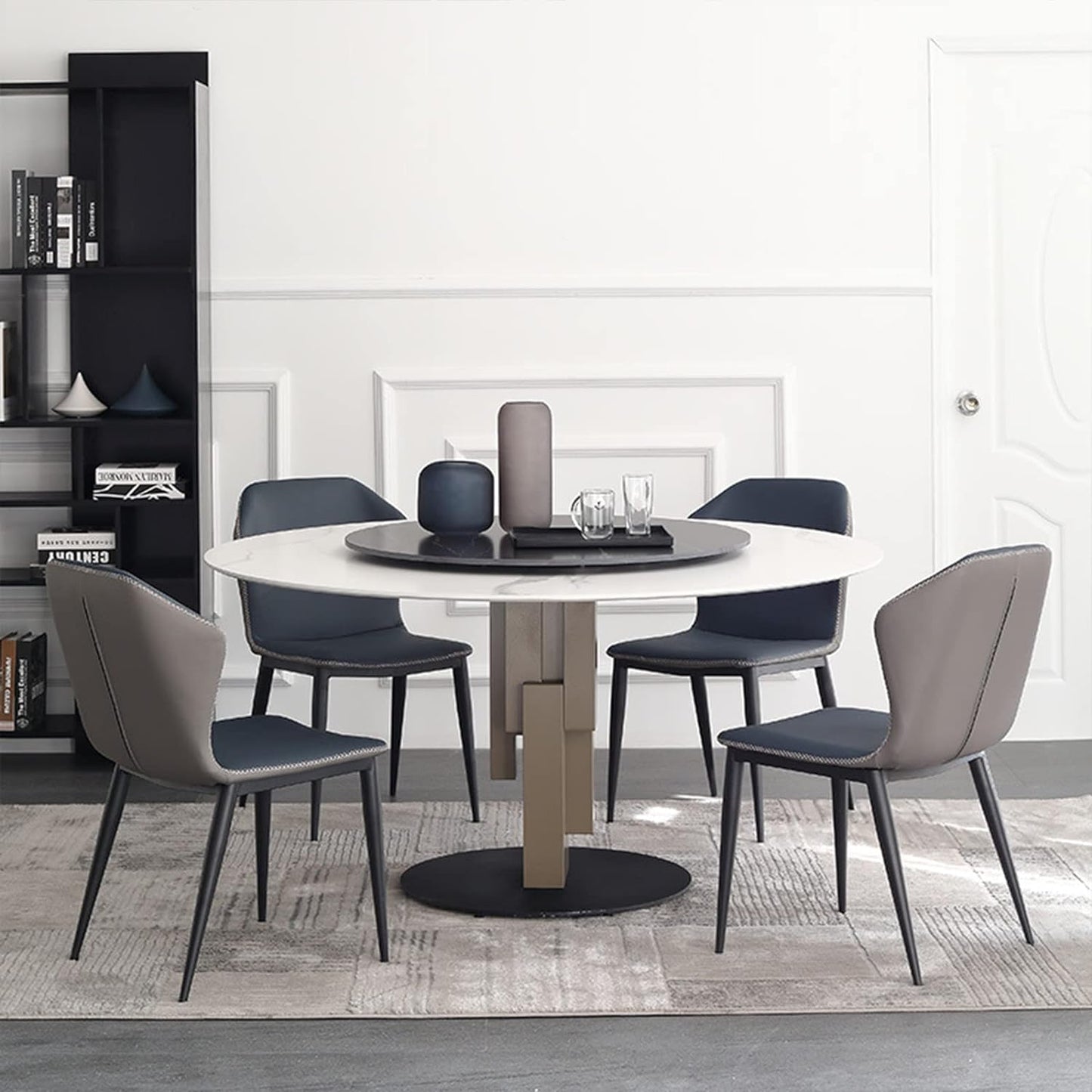 Aluminum Lazy Susan Hardware Metal Rotating Turntable Bearings Swivel Plate Hardware for Dining-Table and Workbench (14 Inchs) …