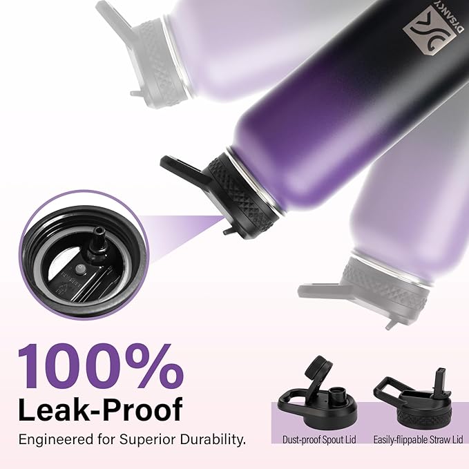 DYSANKY Insulated Water Bottle | Thickened Stainless Steel Vacuum Metal | Portable Sports Water Jug for Gym and Hiking with Straw, Carrier Bag, Handle Strap | BPA-Free 32 oz