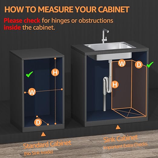 Double Pull Out Trash Can Under Cabinet with Door Mounting Kit,Under Sink Trash Can for Kitchen with Soft-Close Slides, Not Included Can，Requires Minimum Cabinets Opening 16" W X 24" D