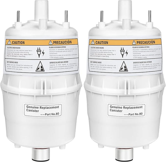 Upgrade 80 Steam Canister for Aprilaire Steam Humidifier Models 800, 801, 865, 866, 80 Replacement Canister OEM Substitute for Aprilaire Canister, 2 Pack