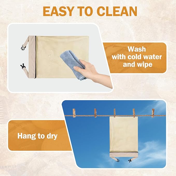 Reusable Bread Bags for Homemade Bread, 2 Pack Beeswax Bread Bags for Sourdough, Cotton Linen Food Storage Bag to Keep Fresh - Extra Large with Zipper（Only One Bag Had Zipper) -17 x 13inch