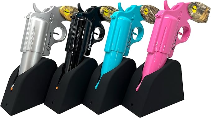 Realtree® Electric Gun Wine Bottle Opener - Open your Wine Bottle Fast with this New Corkscrew - Great Gift for Gun Enthusiasts and Wine Lovers. Foil Cutter and Charging Base Included. (T Blue)